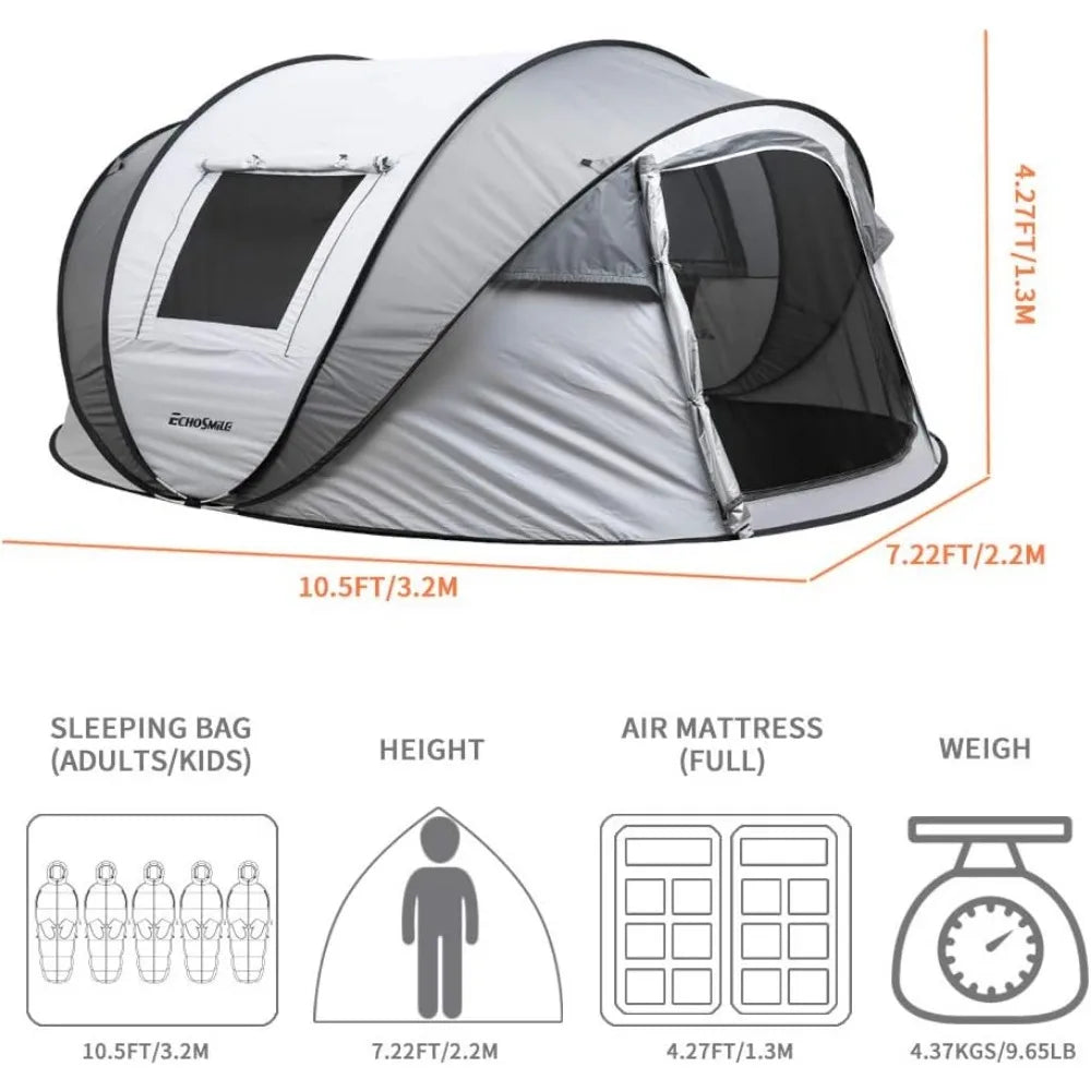 Camping Instant Tent, Water Resistant Dome Tent, Easy Setup for Camping, Hiking , Portable Tent with Carry Bag