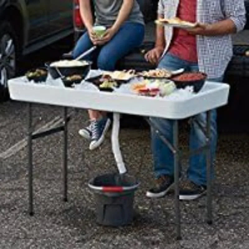 Ice Party Table Portable Tailgate Camping Table