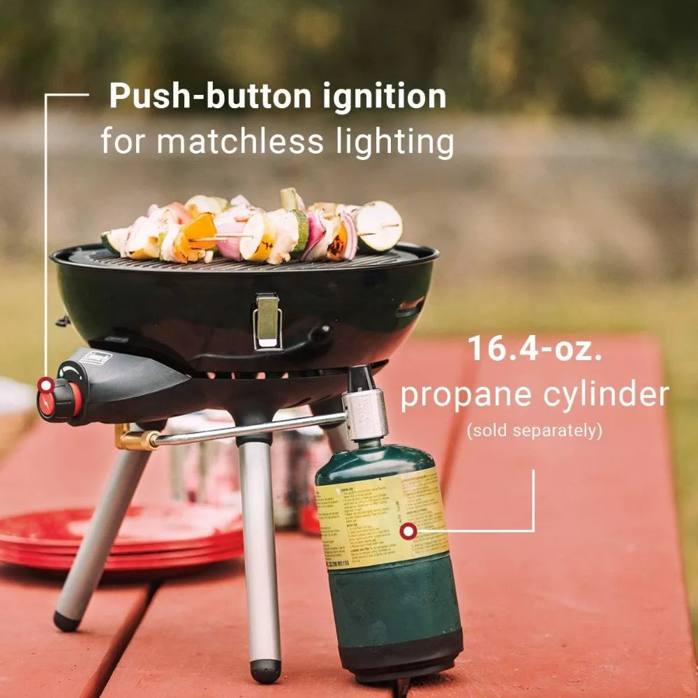 4-in-1 Portable Propane Camping Stove, Grease Tray, & 7000 BTUs of Power for Camping, Tailgating, Grilling