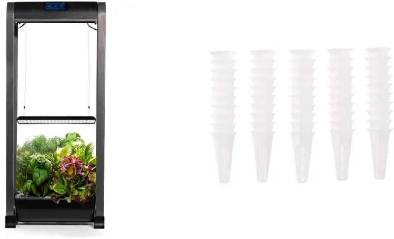 Salad Bar Seed Pod Kit - Indoor Garden with LED Grow Light, Black